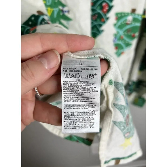 Old Navy Flannel Christmas Tree Print Pajamas 3 Piece Sleep Set Holiday Women’s - Picture 5 of 16